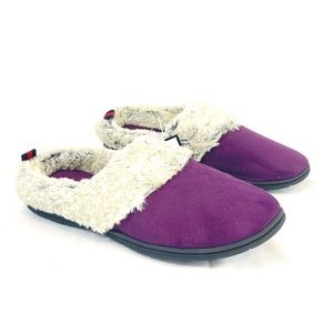 Nine West Women’s Aubergine Purple Warm Slip On Sandals Slippers Size XL 11-12